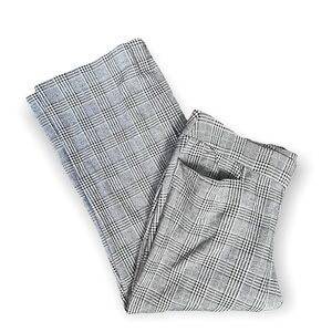 Lane Bryant Black White Checkered Pull On Pants 14/16